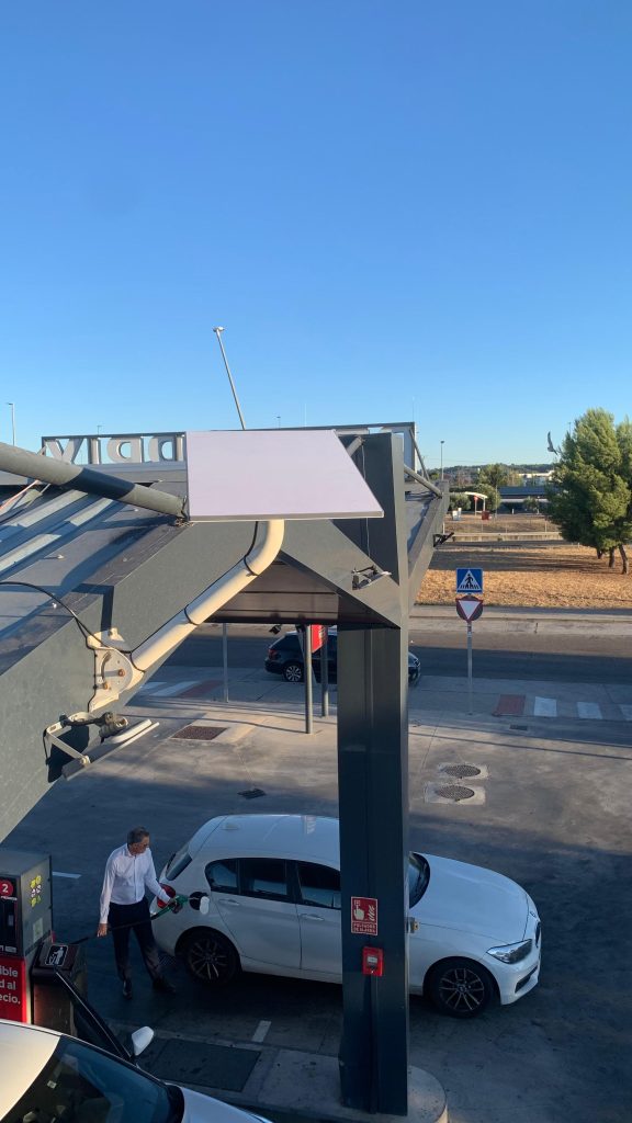 Antenas instaladas en emplazamiento industrial